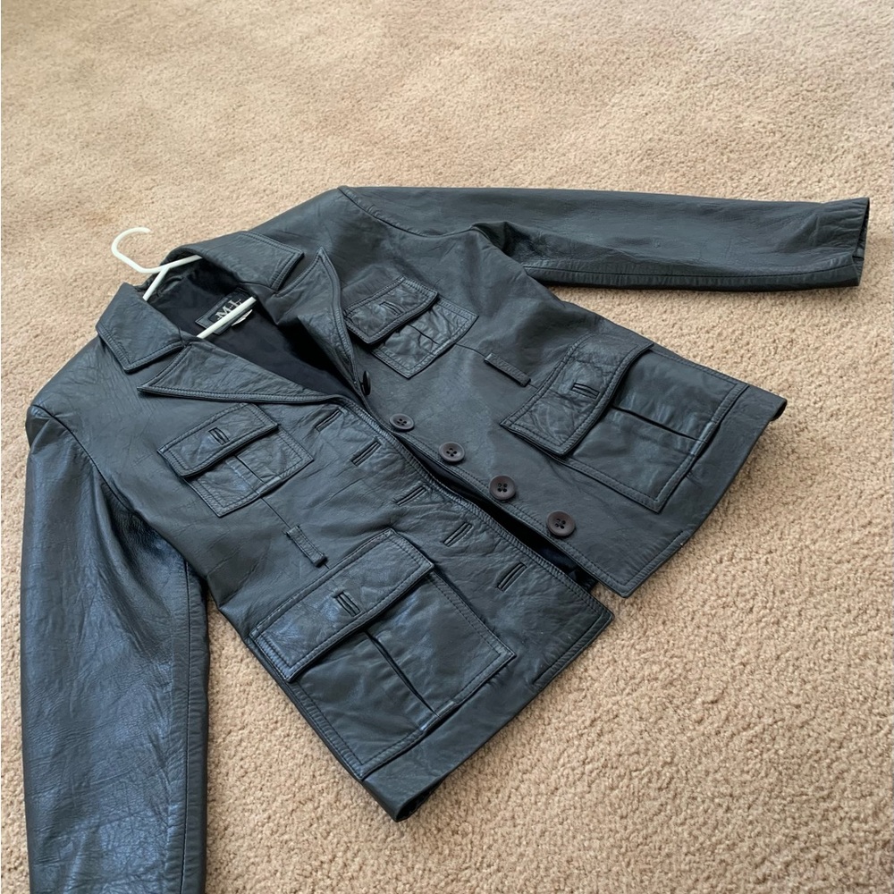 Michael Lawrence Outerwear /Black Supple Calf Skin SIZE MEDIUM/ Made in the USA